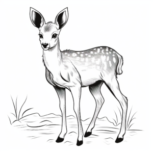 Sika Deer: The Spotted Beauty Coloring Pages 3