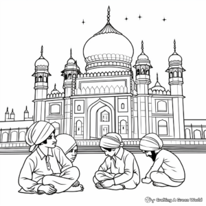 Sikhism: The Golden Temple Coloring Pages 3