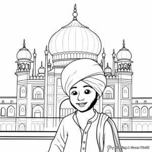 Sikhism: The Golden Temple Coloring Pages 4
