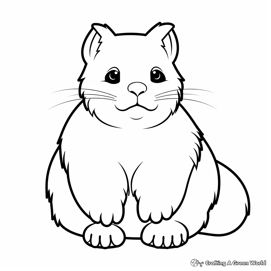 Silhouette Chinchilla Coloring Pages for Adults 2