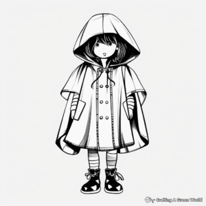 Silhouette Raincoat Coloring Pages 4