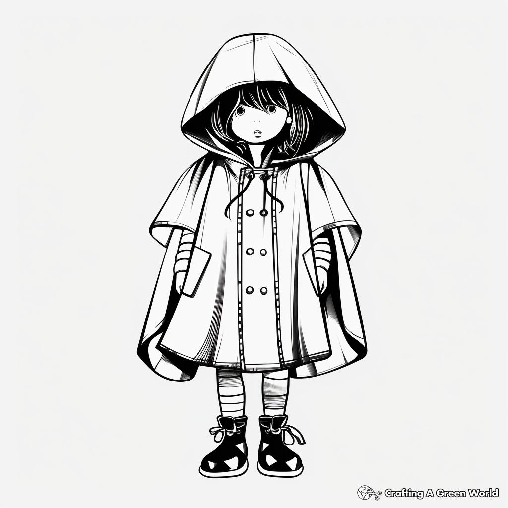 Silhouette Raincoat Coloring Pages 4
