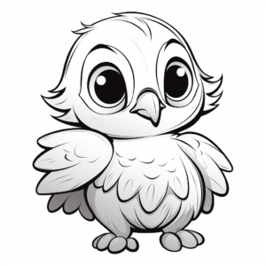 Simple and Cute Baby Falcon Coloring Pages 3