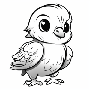 Simple and Cute Baby Falcon Coloring Pages 4