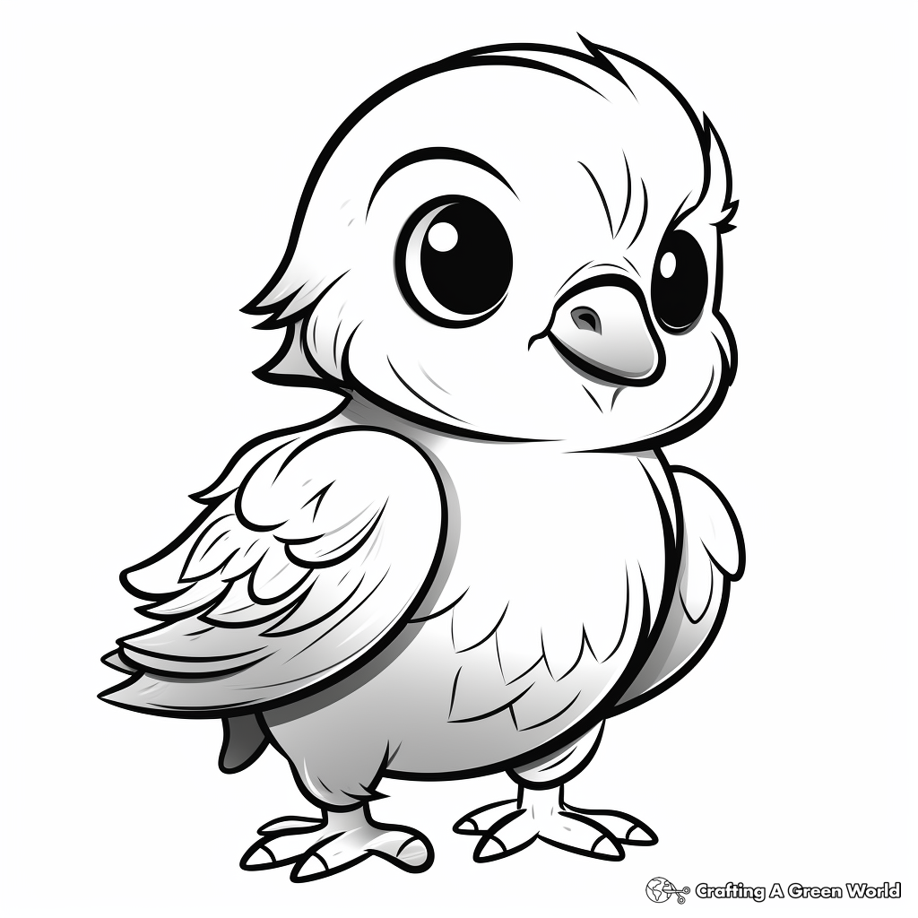 Simple and Cute Baby Falcon Coloring Pages 4