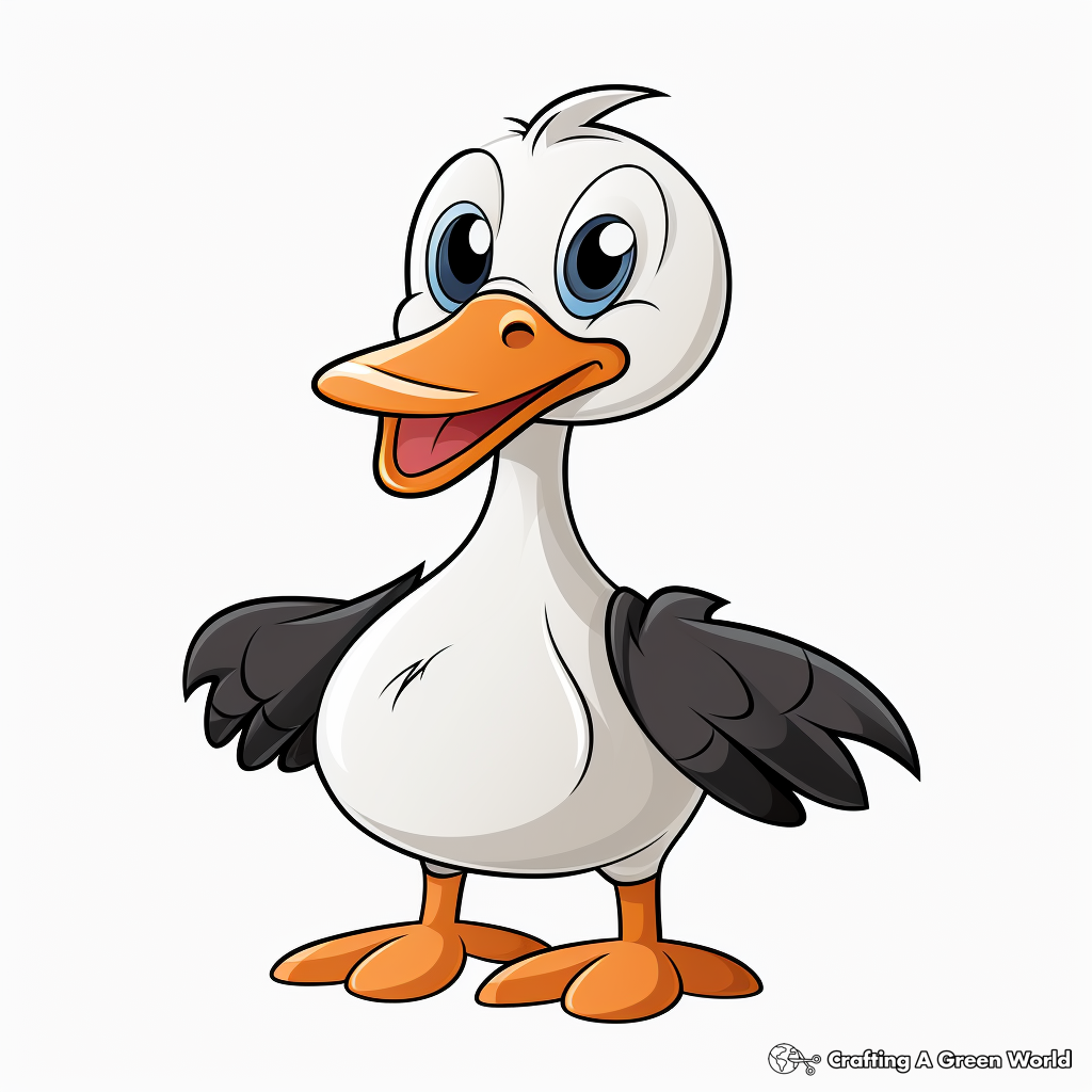Simple and Cute Pelican Coloring Pages for Toddlers 1