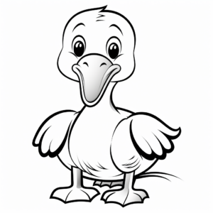 Simple and Cute Pelican Coloring Pages for Toddlers 2