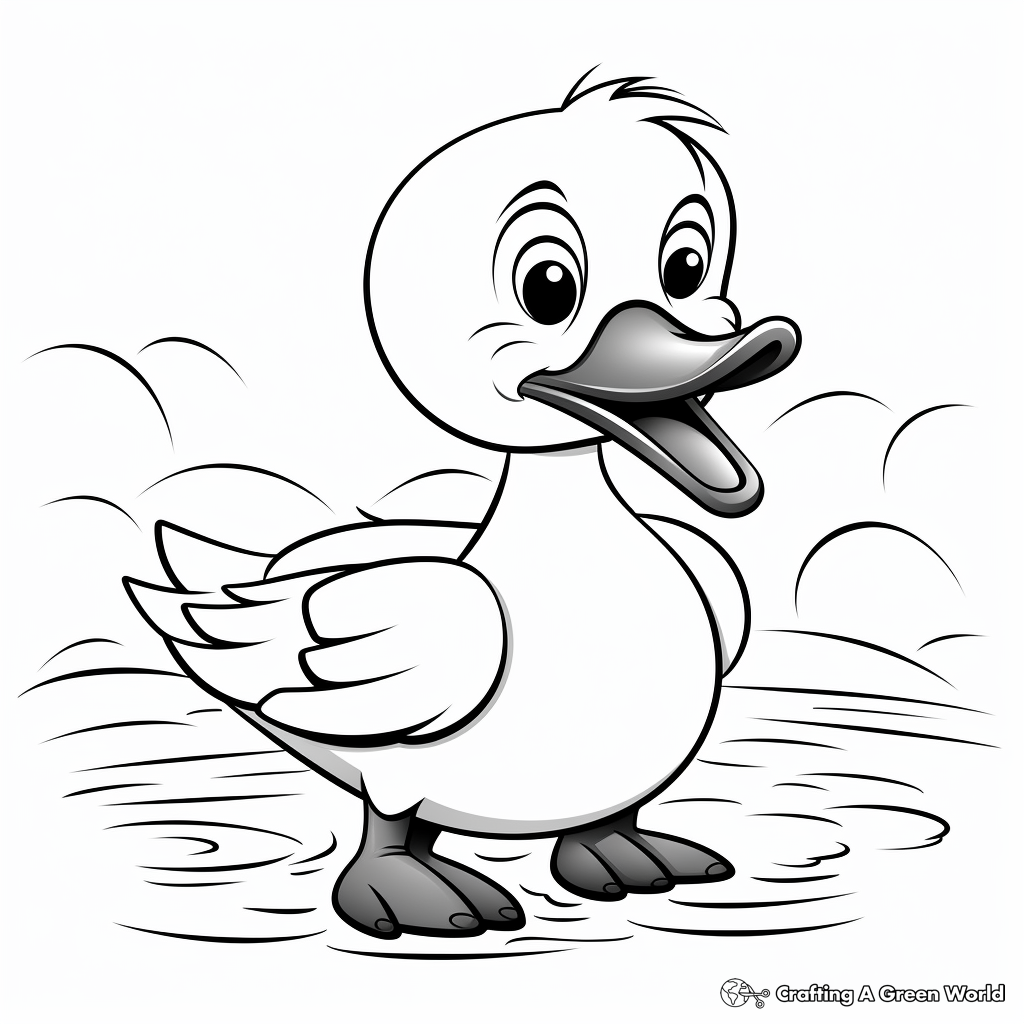 Simple and Cute Pelican Coloring Pages for Toddlers 3
