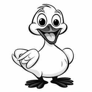 Simple and Cute Pelican Coloring Pages for Toddlers 4