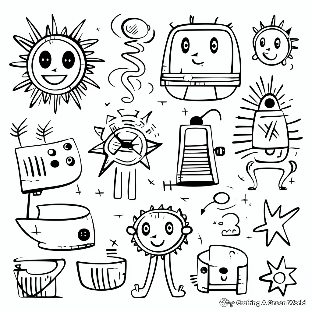 Simple April Fools Day Symbols Coloring Pages 4