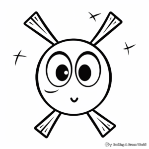 Simple Ash Cross Coloring Pages for Children 2