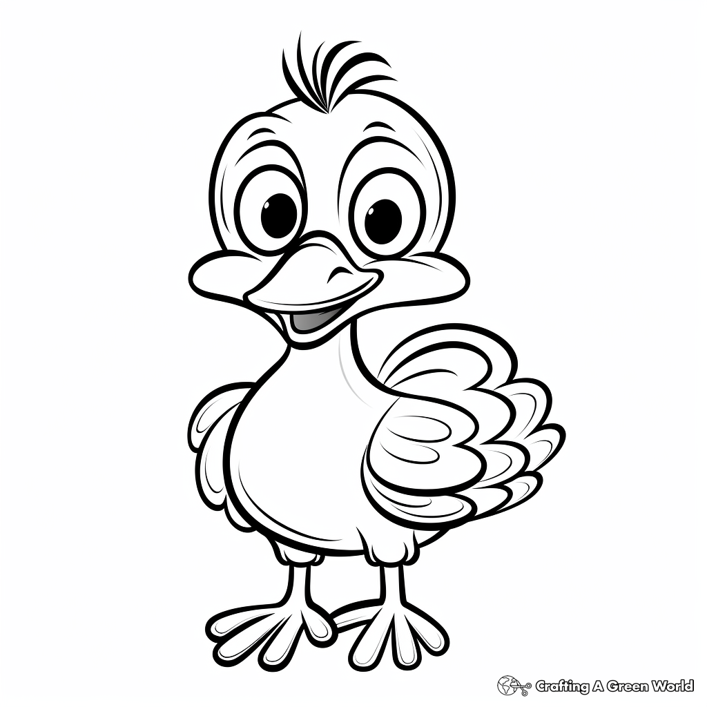 Simple Baby Turkey Coloring Pages for Young Children 3