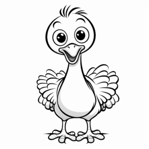 Simple Baby Turkey Coloring Pages for Young Children 4