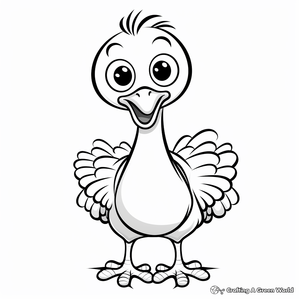 Simple Baby Turkey Coloring Pages for Young Children 4