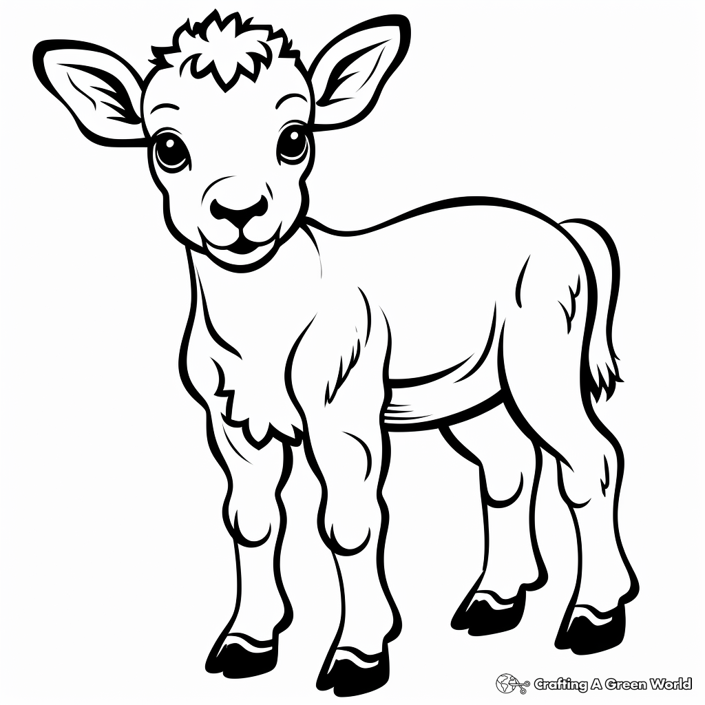 Simple Bighorn Sheep Outline Coloring Pages 2