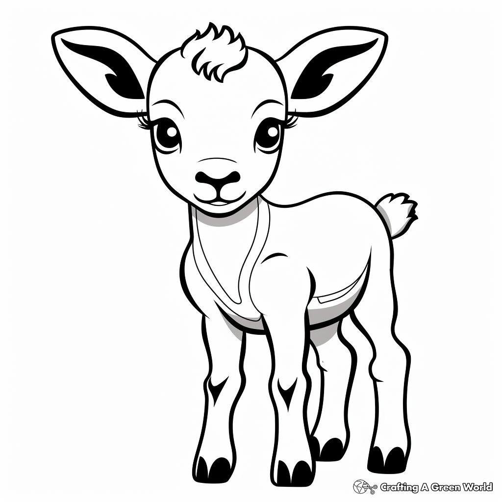 Simple Bighorn Sheep Outline Coloring Pages 3