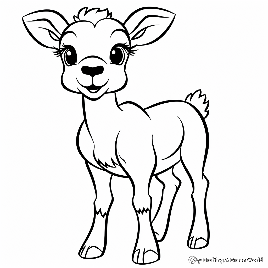 Simple Bighorn Sheep Outline Coloring Pages 4