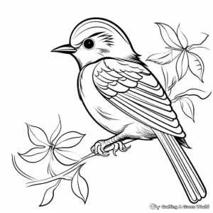 Simple Bird Coloring Pages for Wildlife Lovers 1
