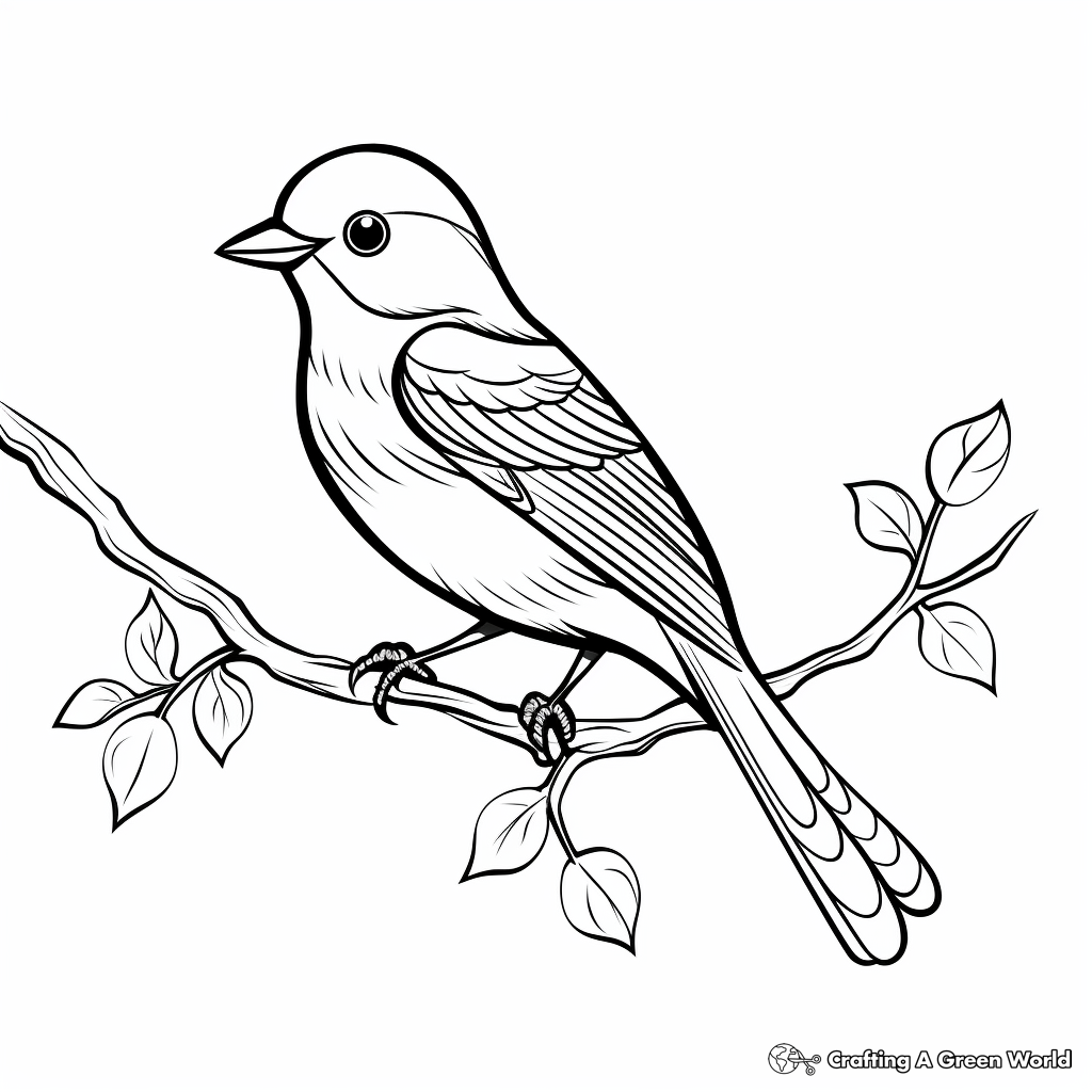 Simple Bird Coloring Pages for Wildlife Lovers 4