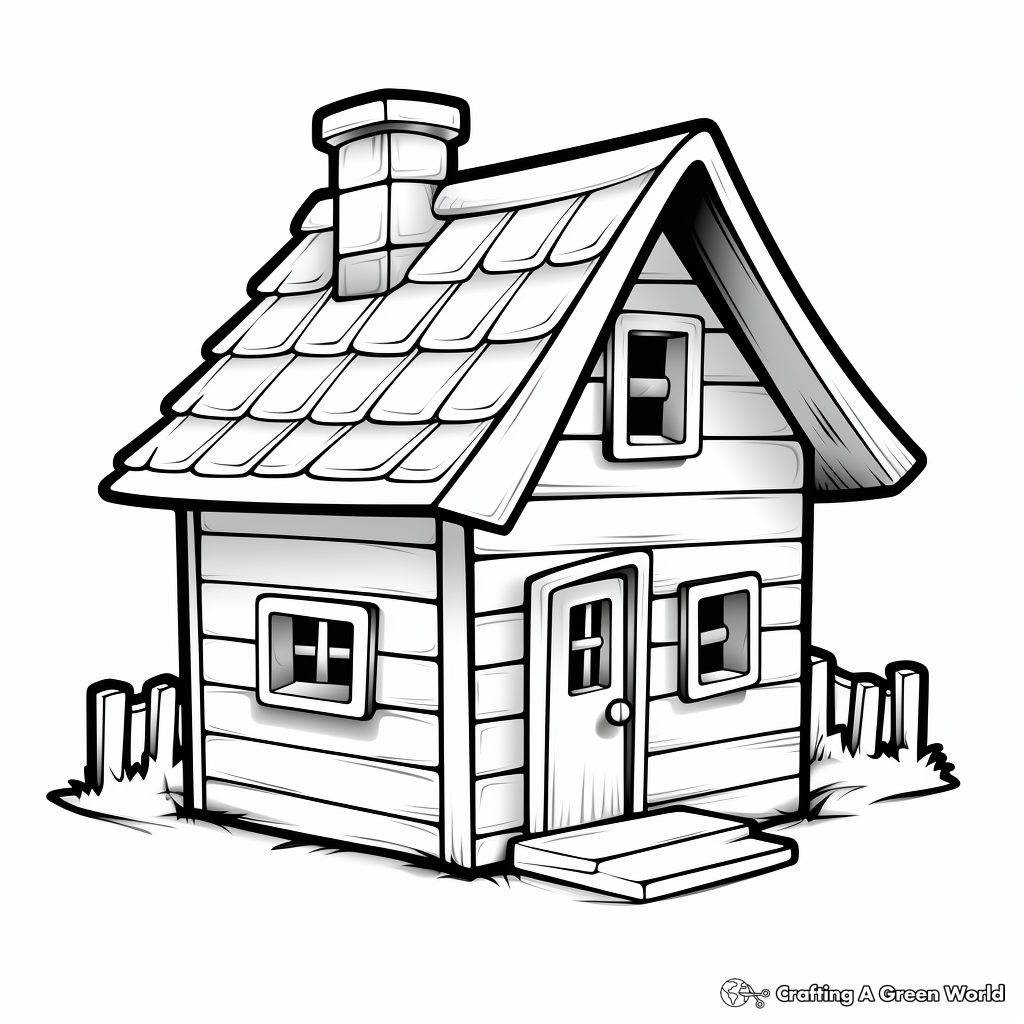Simple Bird House Coloring Pages for Children 3