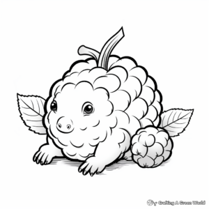 Simple Blackberry Coloring Pages for Toddlers 1