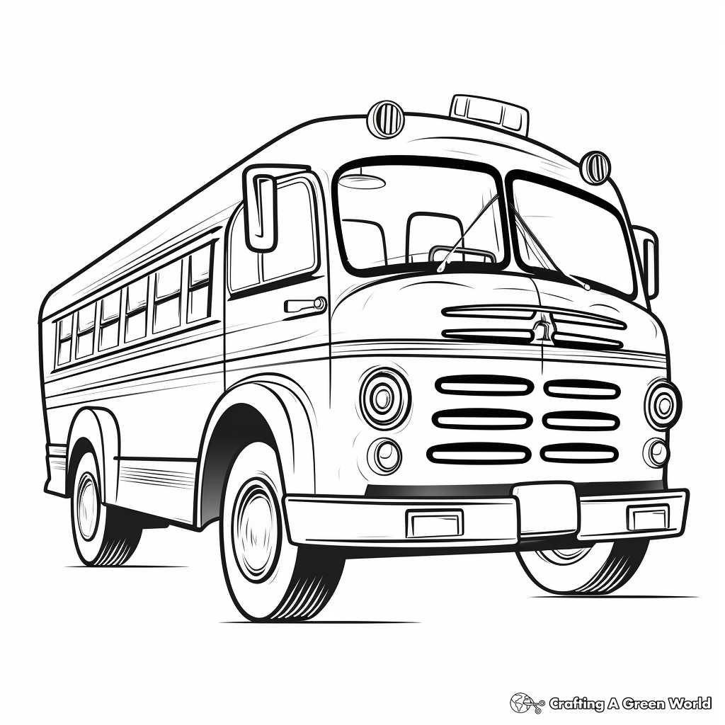 Simple Bus Coloring Pages for Toddlers 1