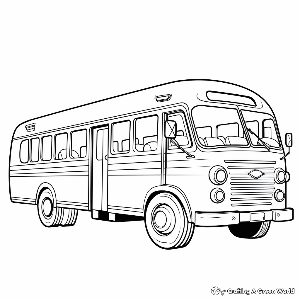Simple Bus Coloring Pages for Toddlers 4