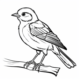 Simple Cardinal Coloring Sheets for Beginners 2