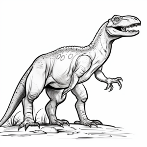 Simple Ceratosaurus Sketch for Coloring 2