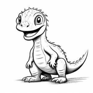 Simple Ceratosaurus Sketch for Coloring 3