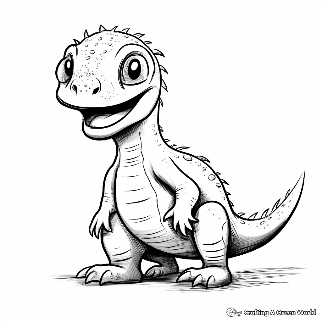 Simple Ceratosaurus Sketch for Coloring 3