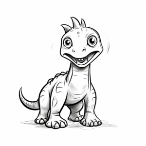 Simple Ceratosaurus Sketch for Coloring 4