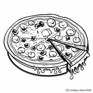 Simple Cheese Pizza Coloring Pages for Beginners 4