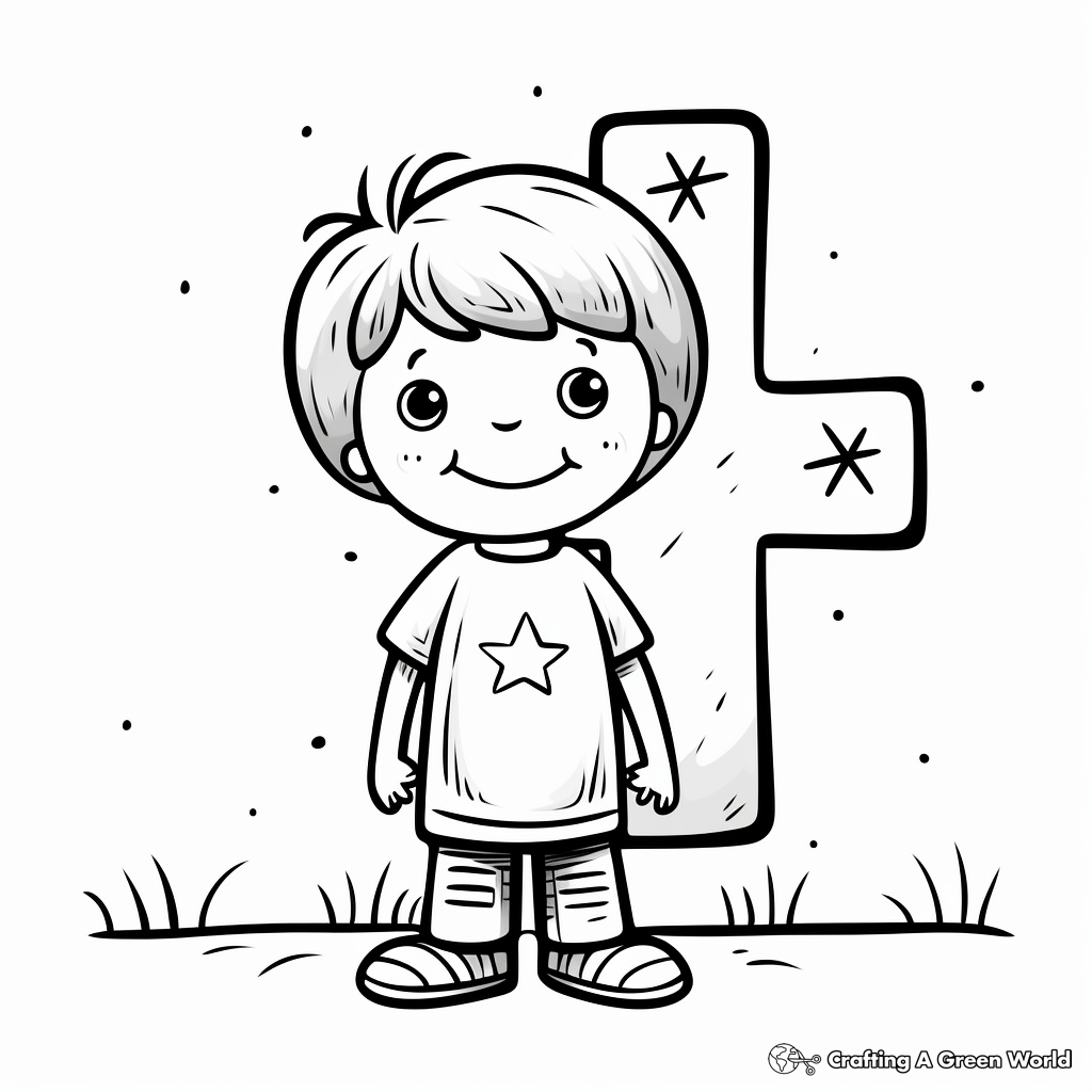 Simple Cross Coloring Pages for Children 4