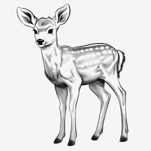 Simple Deer Coloring Pages for Kids 4