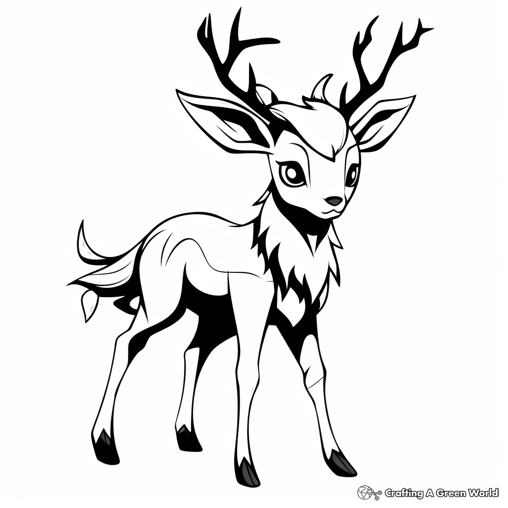 Simple Deerling Outline Coloring Pages For Toddlers 1