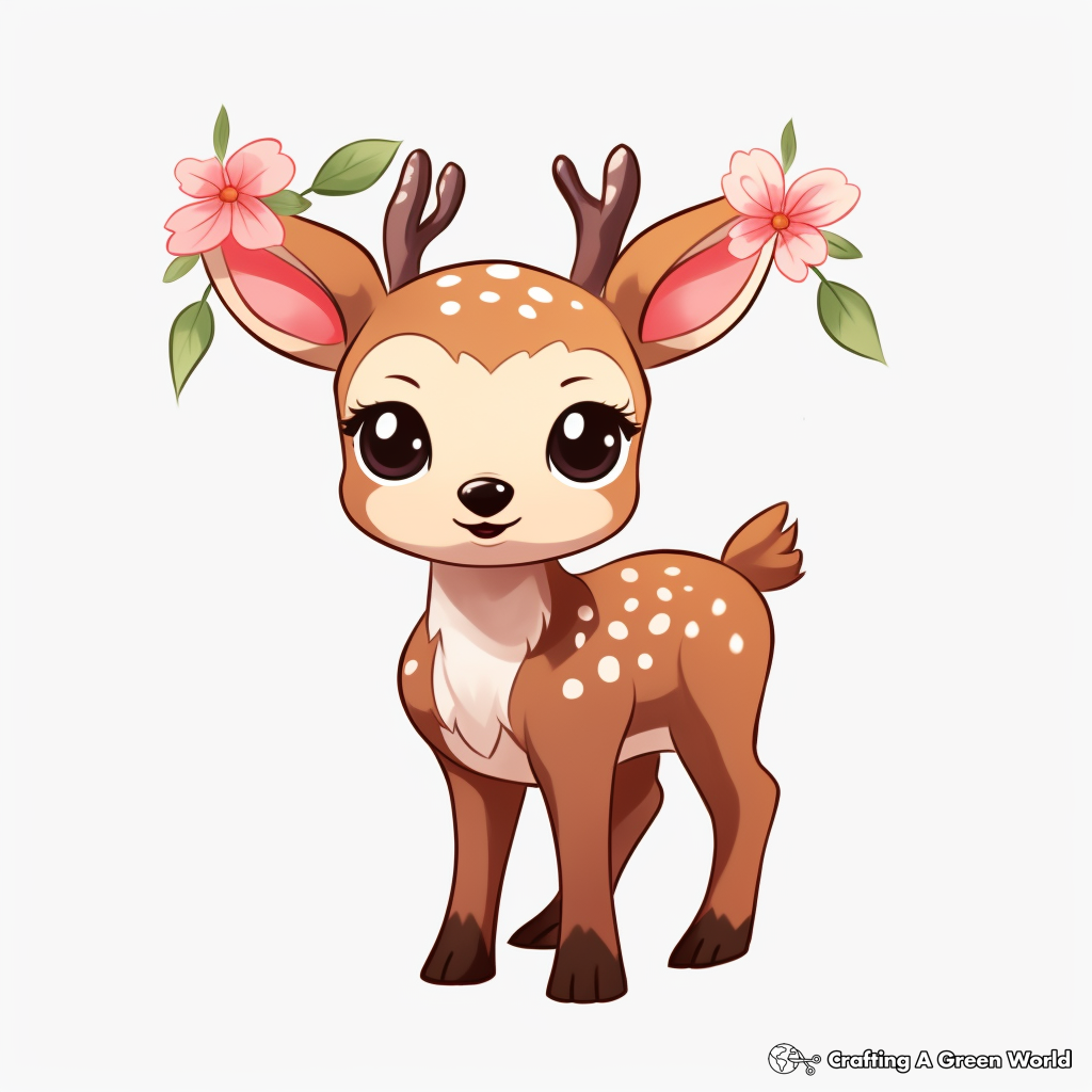 Simple Deerling Outline Coloring Pages For Toddlers 4