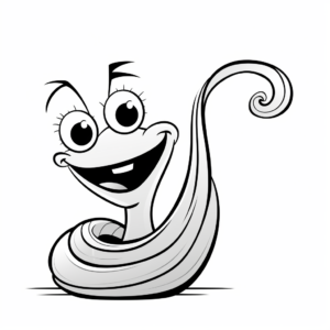 Simple Electric Eel Coloring Pages for Children 4