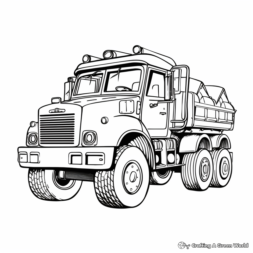 Simple Fire Truck Coloring Pages for Toddlers 2