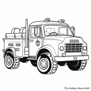 Simple Fire Truck Coloring Pages for Toddlers 4
