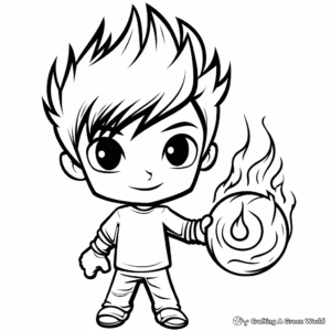 Simple Fireball Coloring Pages for Children 3