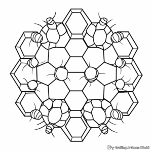 Simple Honeycomb Design Coloring Pages 2
