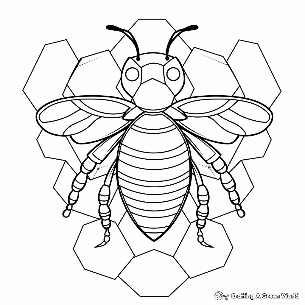 Simple Honeycomb Design Coloring Pages 3