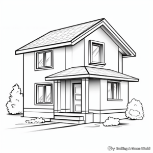 Simple House Coloring Pages For Beginners 2