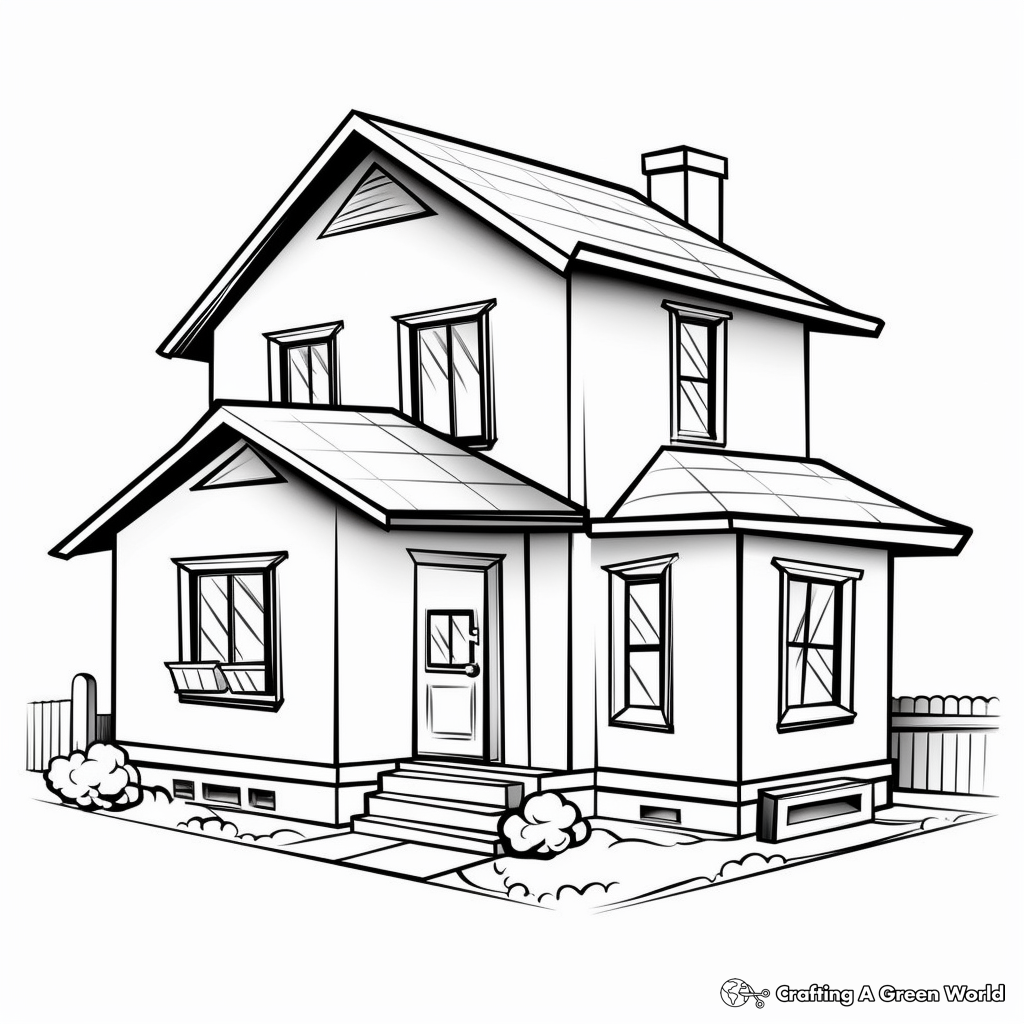 Simple House Coloring Pages For Beginners 4