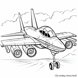 Simple Kids-Friendly F18 Coloring Pages 3