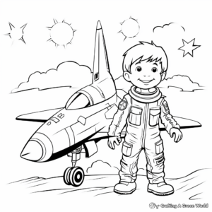 Simple Kids-Friendly F18 Coloring Pages 4
