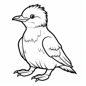 Simple Kookaburra Coloring Pages for Kids 2
