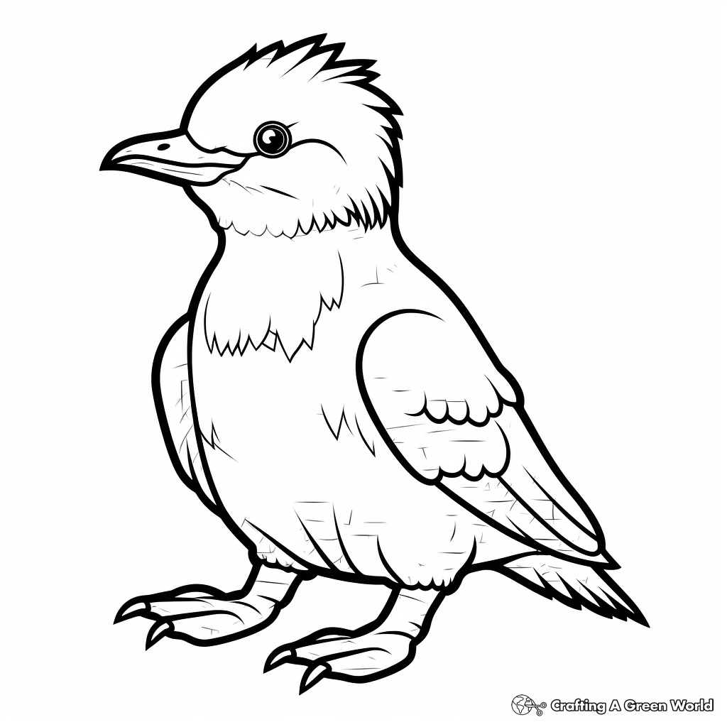Simple Kookaburra Coloring Pages for Kids 2