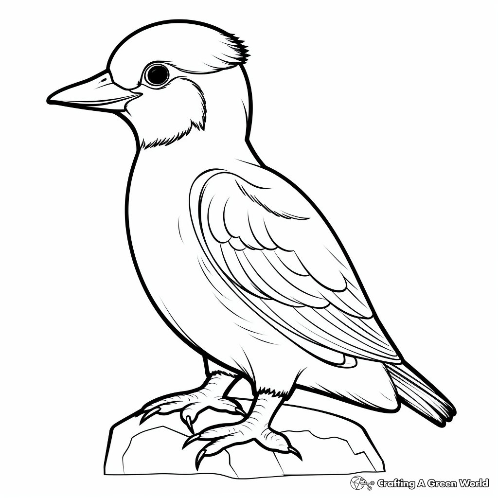 Simple Kookaburra Coloring Pages for Kids 3